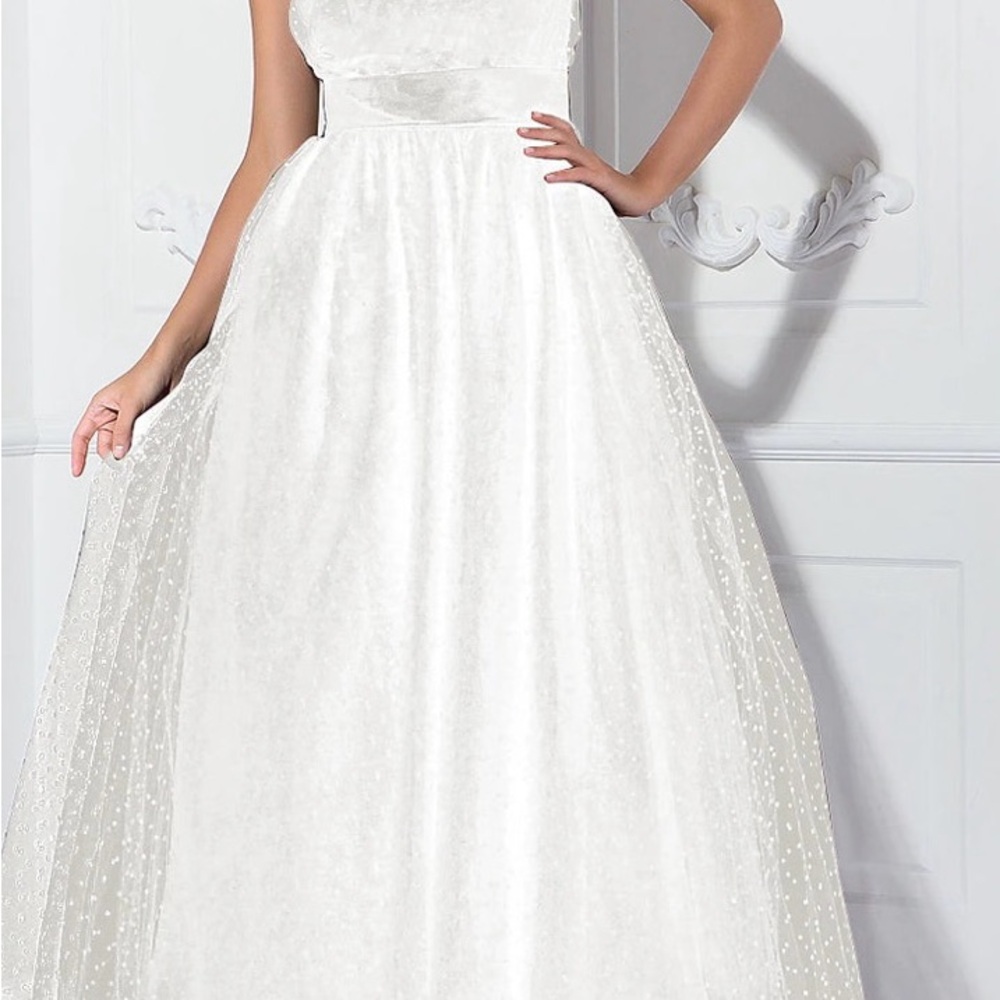 Elegant White Evening Gown